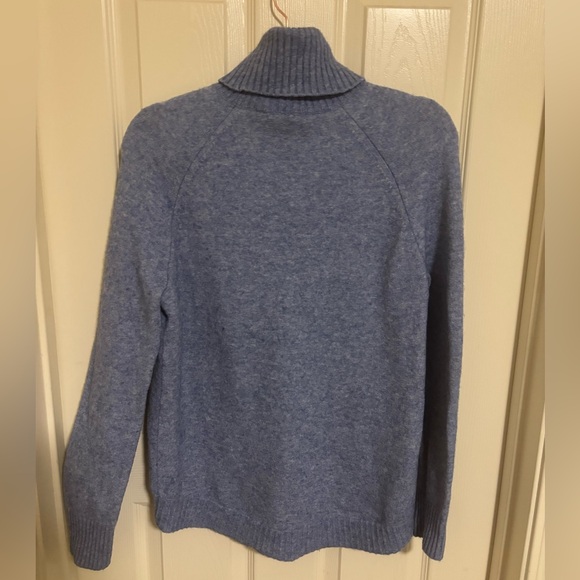 J.Crew Blue Wool Alpaca Blend Turtleneck Sweater Small | Cozy Soft Pullover - Picture 5 of 6